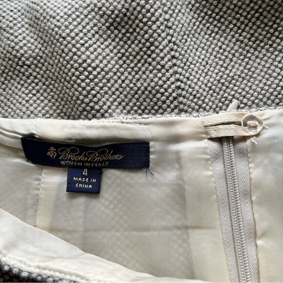 Loro Piana Brooks Brothers Cashmere Wool Tweed Skirt Womens Size 4 - Picture 8 of 9